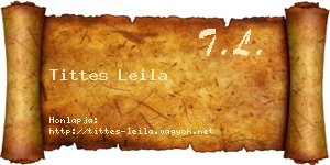 Tittes Leila névjegykártya